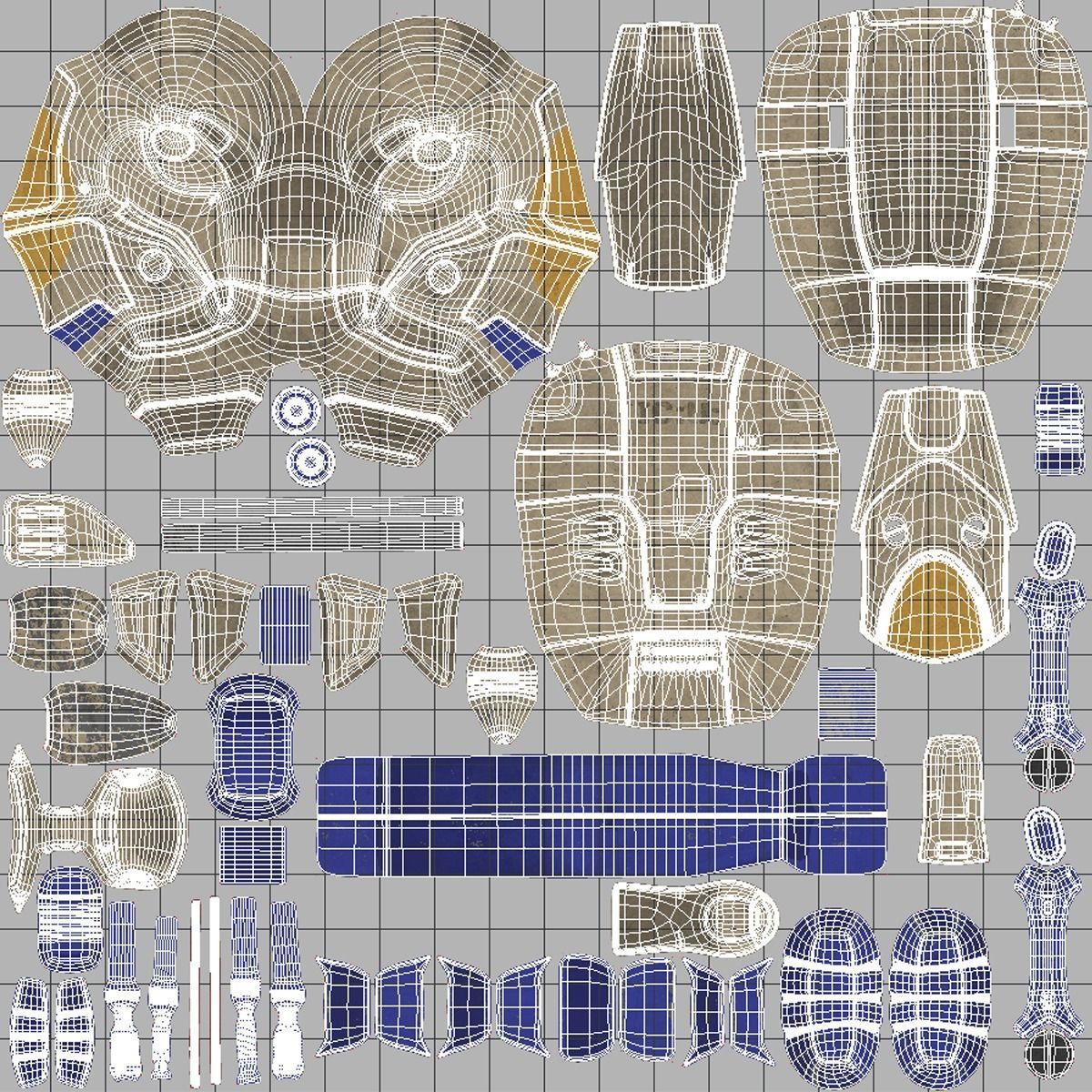 B1 Battle Droid 3D model_13