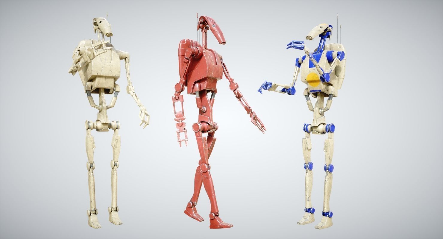 B1 Battle Droid 3D model_6