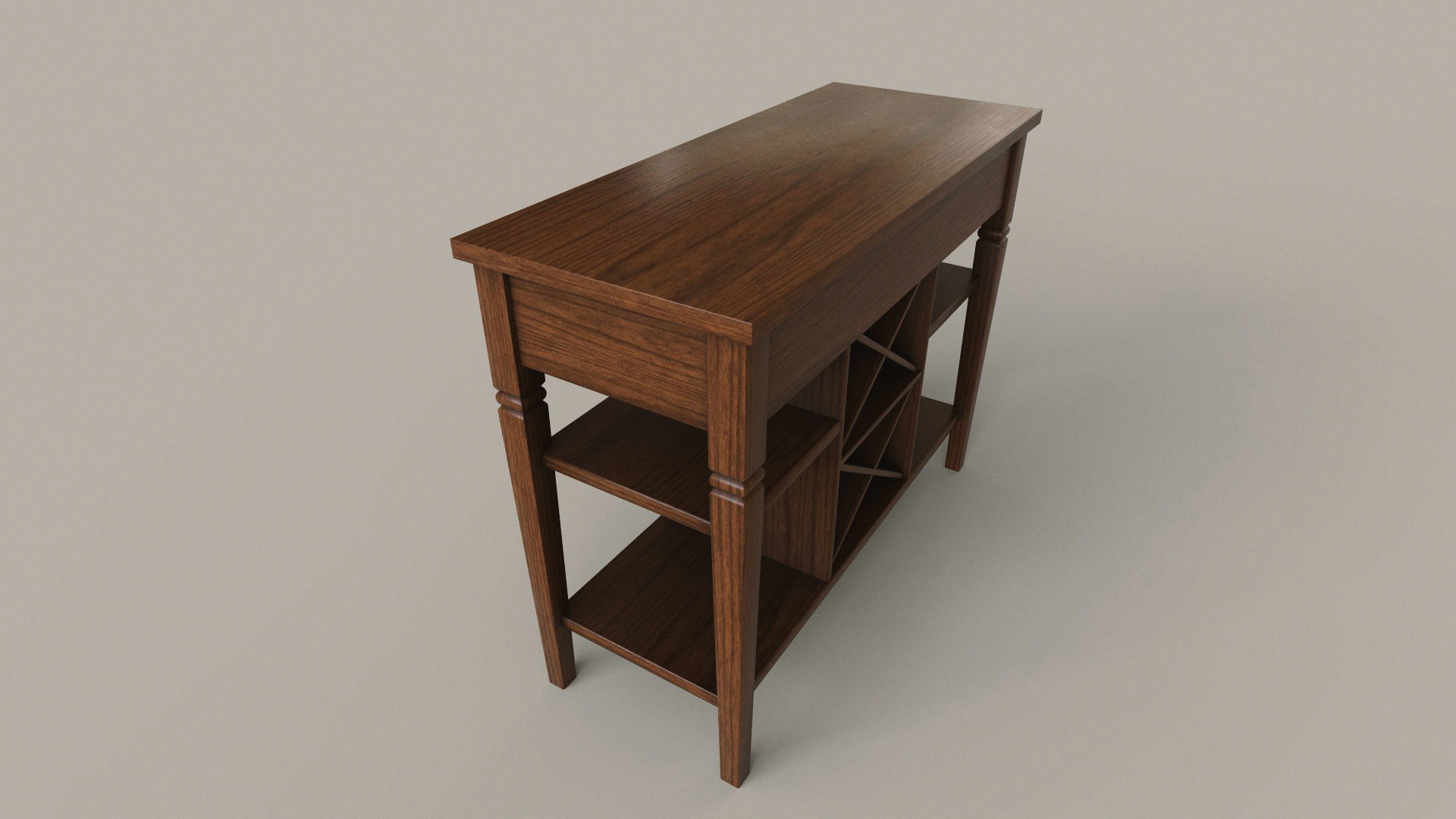 Dining Room Drawer Low-poly 3D model_6
