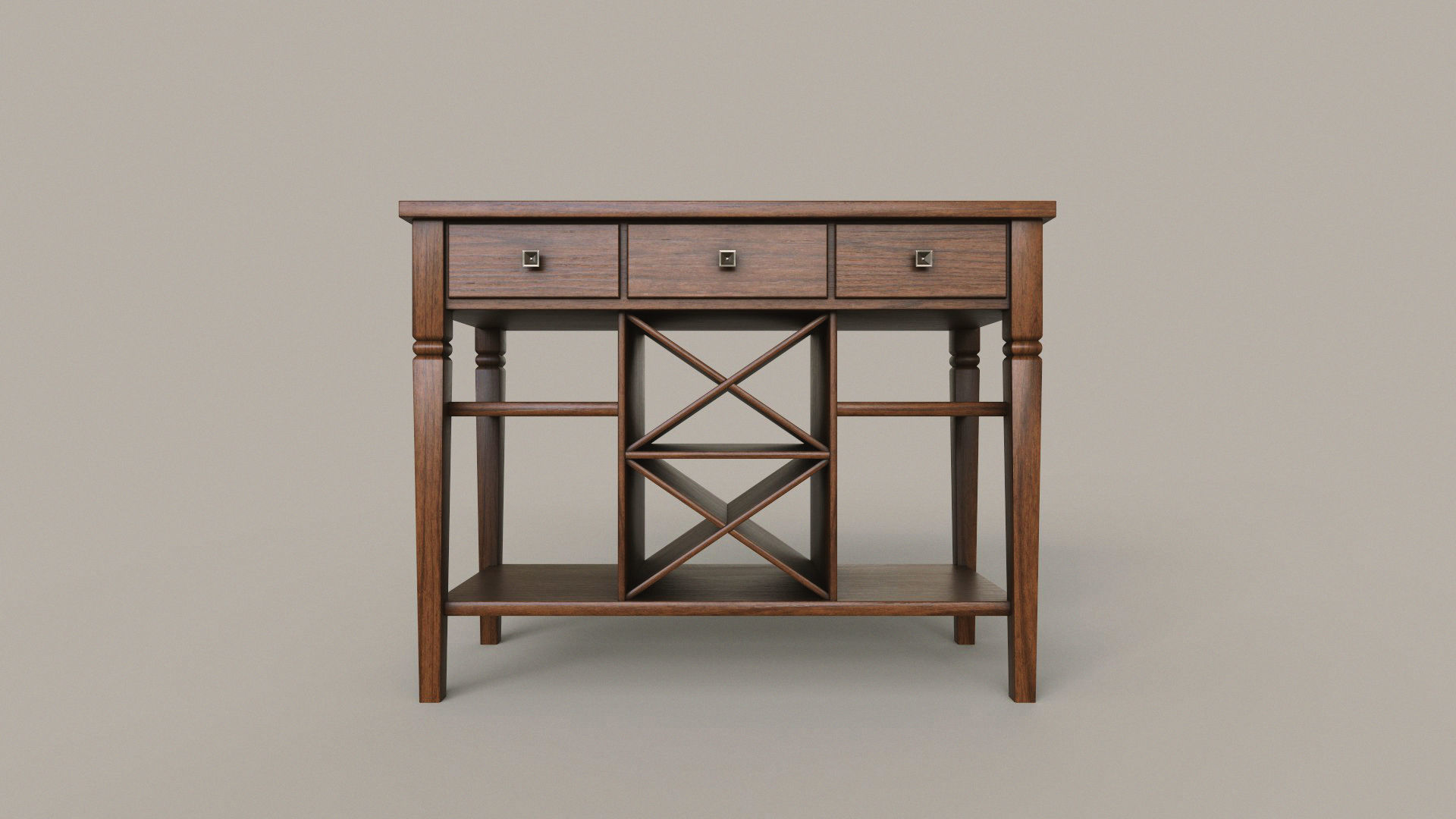 Dining Room Drawer Low-poly 3D model_3