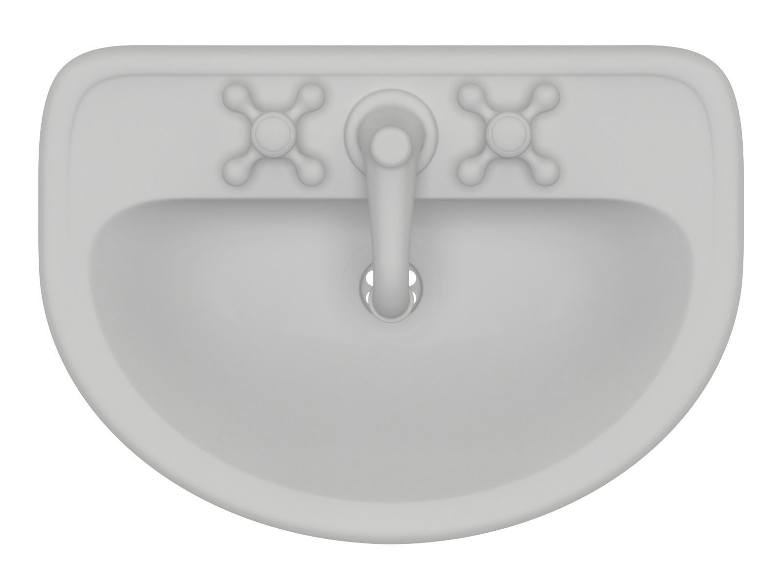 Retro Washing Sink 3D model_8