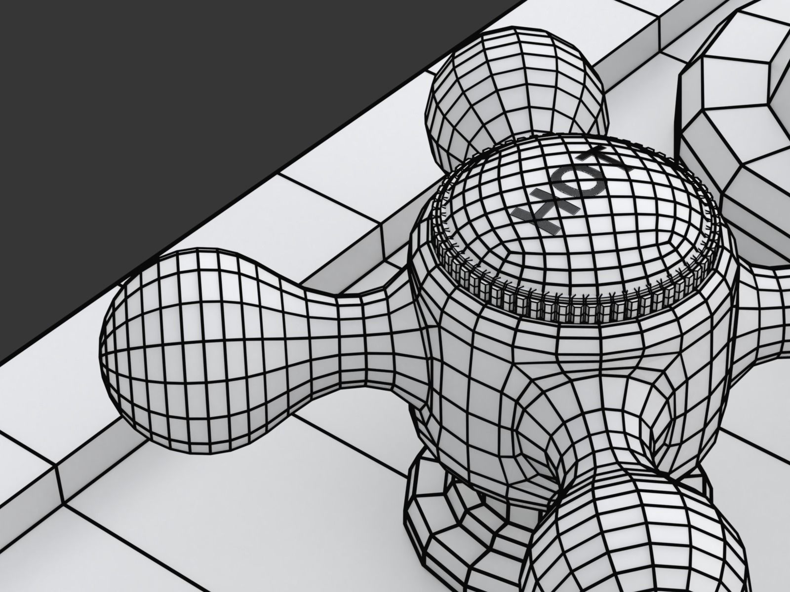 Retro Washing Sink 3D model_14