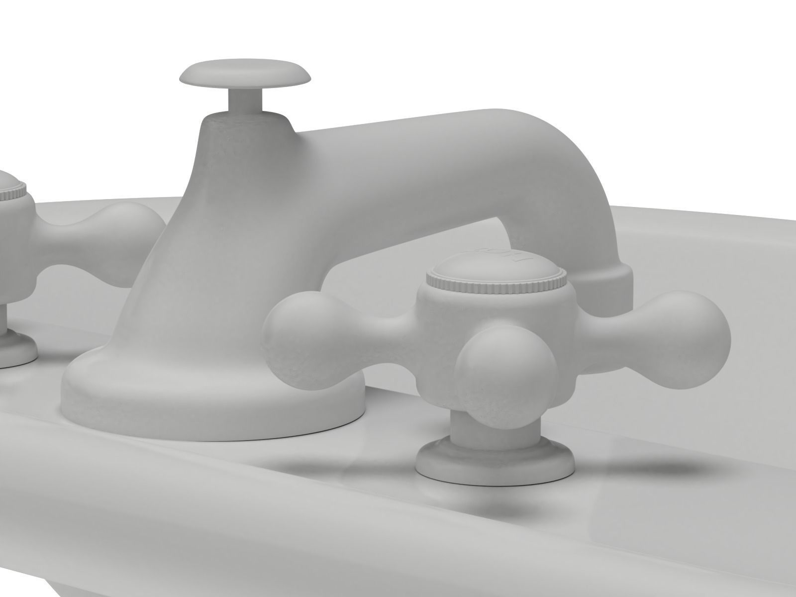 Retro Washing Sink 3D model_10