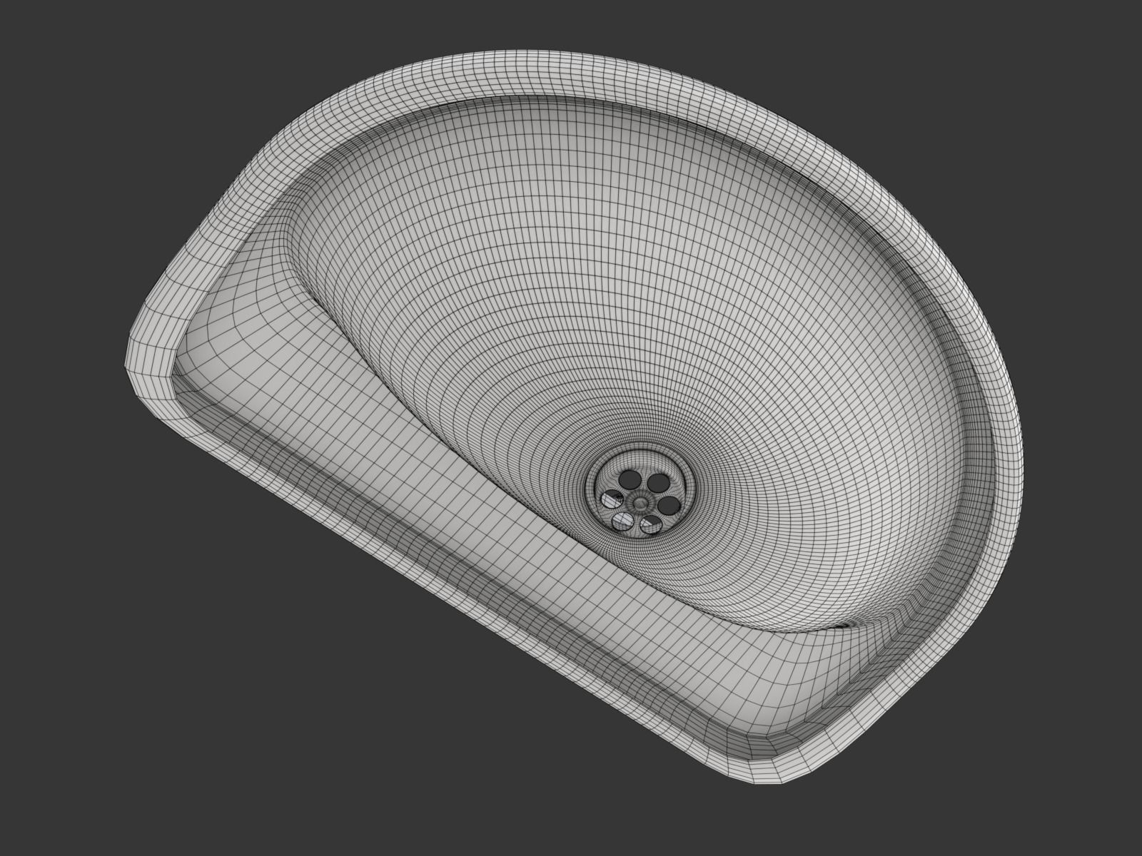 Retro Washing Sink 3D model_16