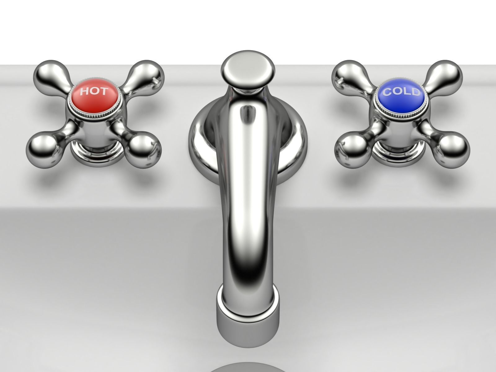 Retro Washing Sink 3D model_1