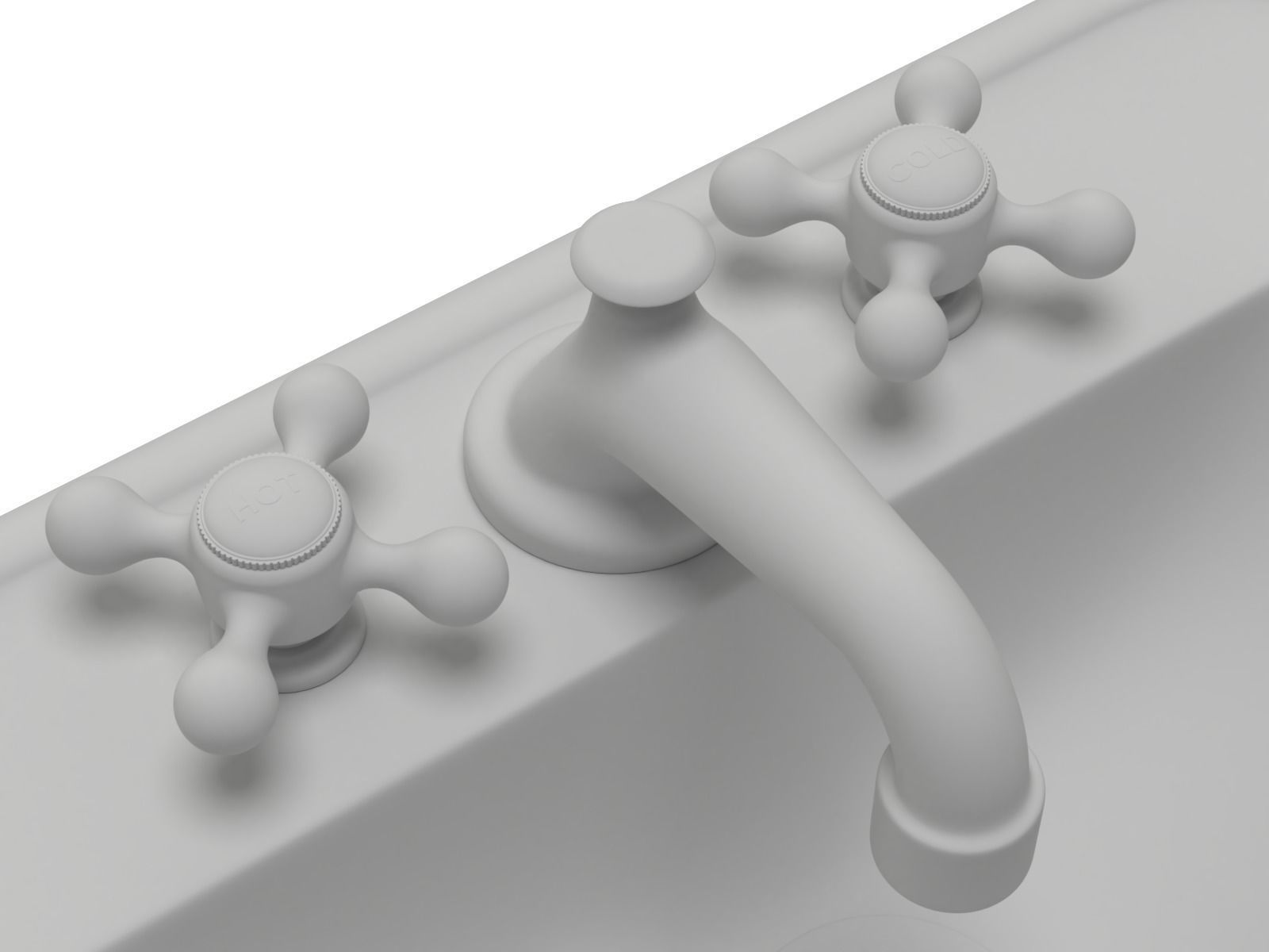 Retro Washing Sink 3D model_11