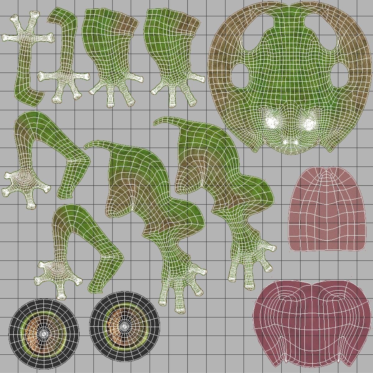 Frog Green 3D model_12