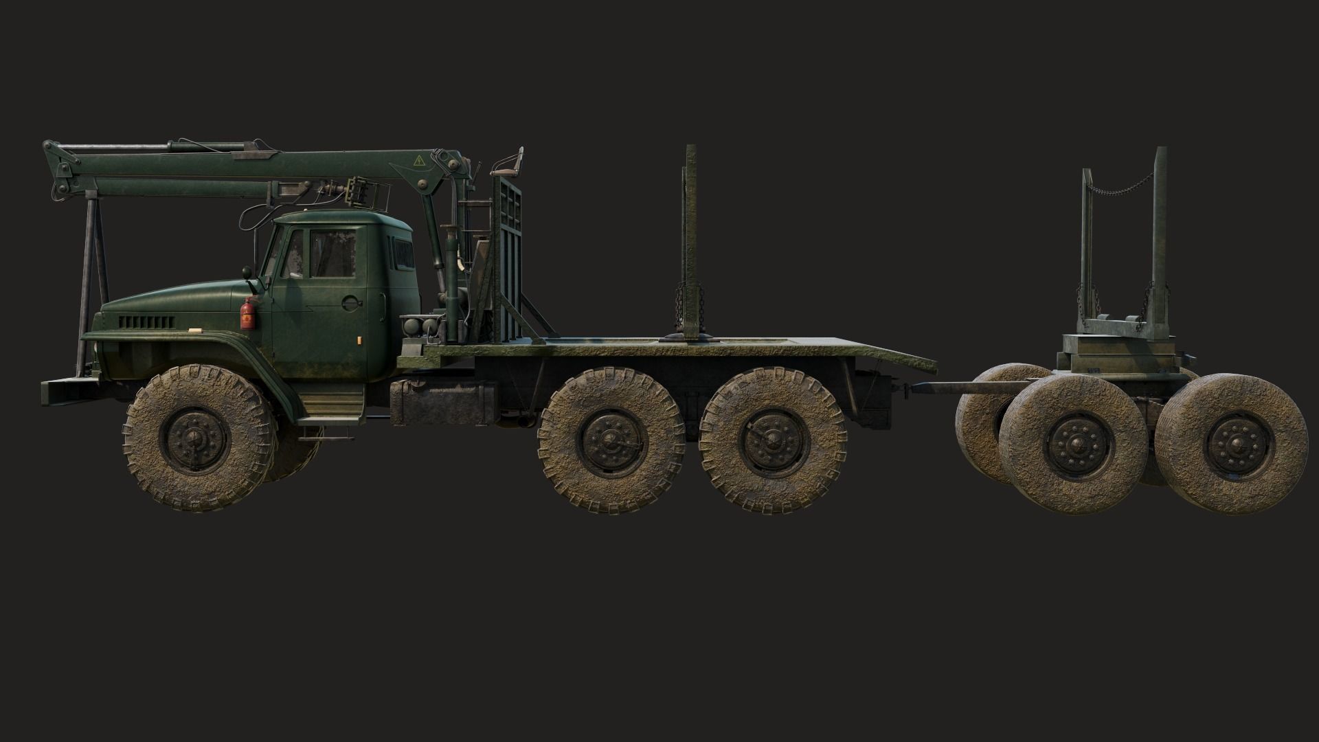 Russian Truck Ural 4320 3D model_3