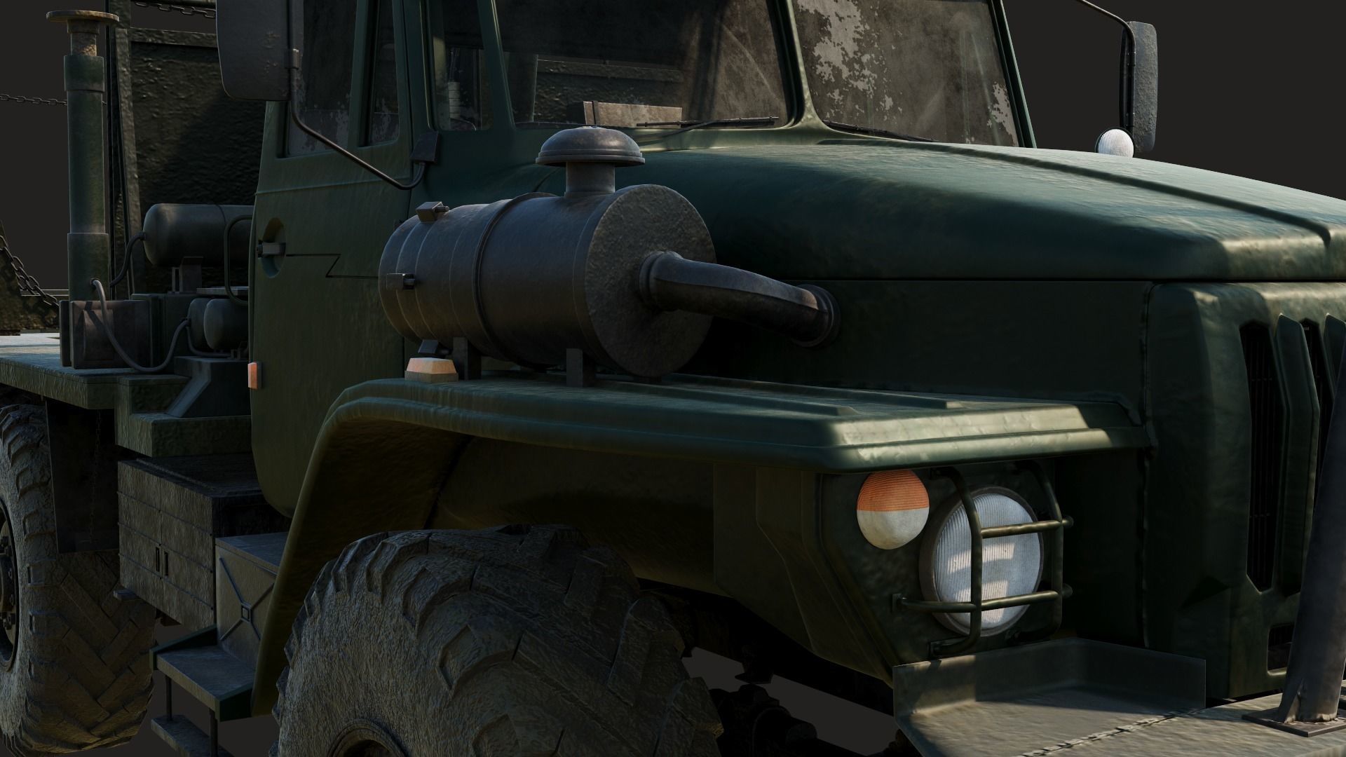 Russian Truck Ural 4320 3D model_14