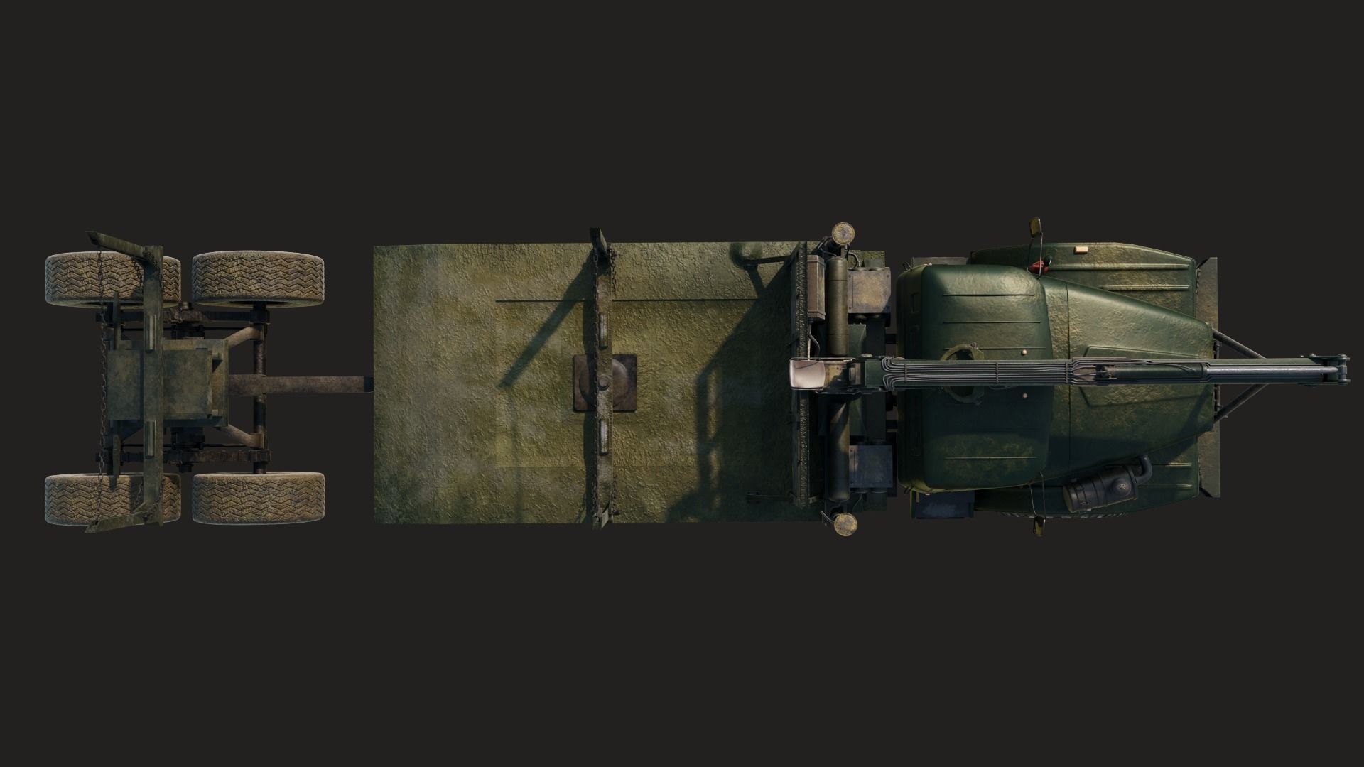 Russian Truck Ural 4320 3D model_5