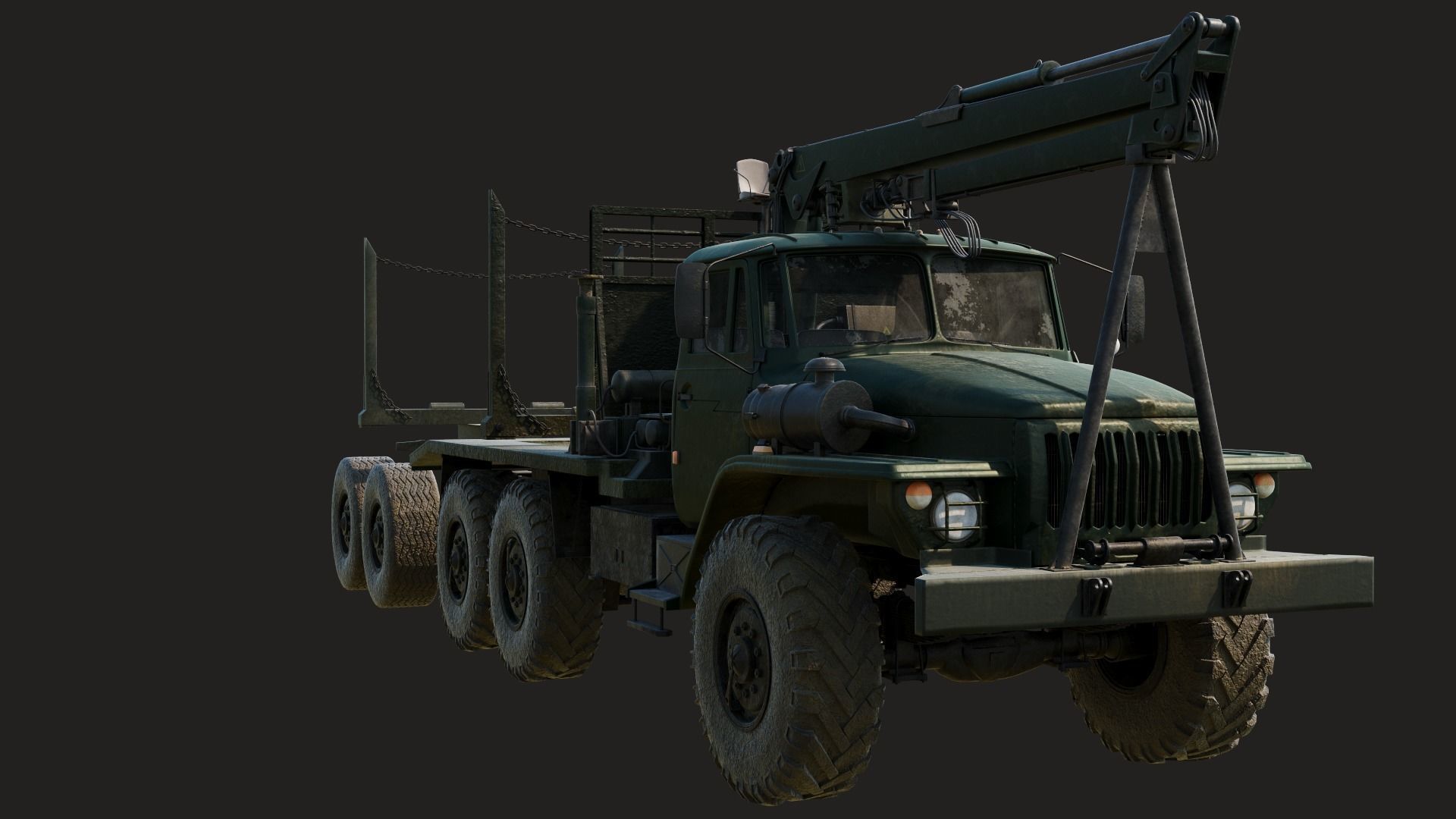 Russian Truck Ural 4320 3D model_1