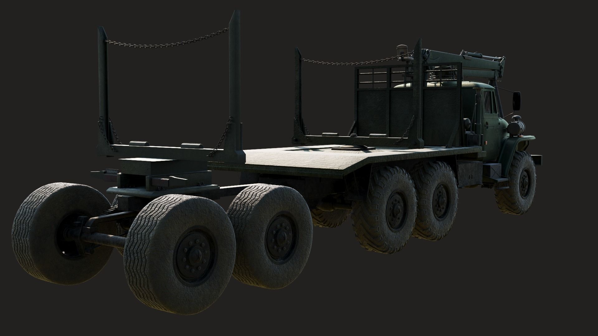 Russian Truck Ural 4320 3D model_10