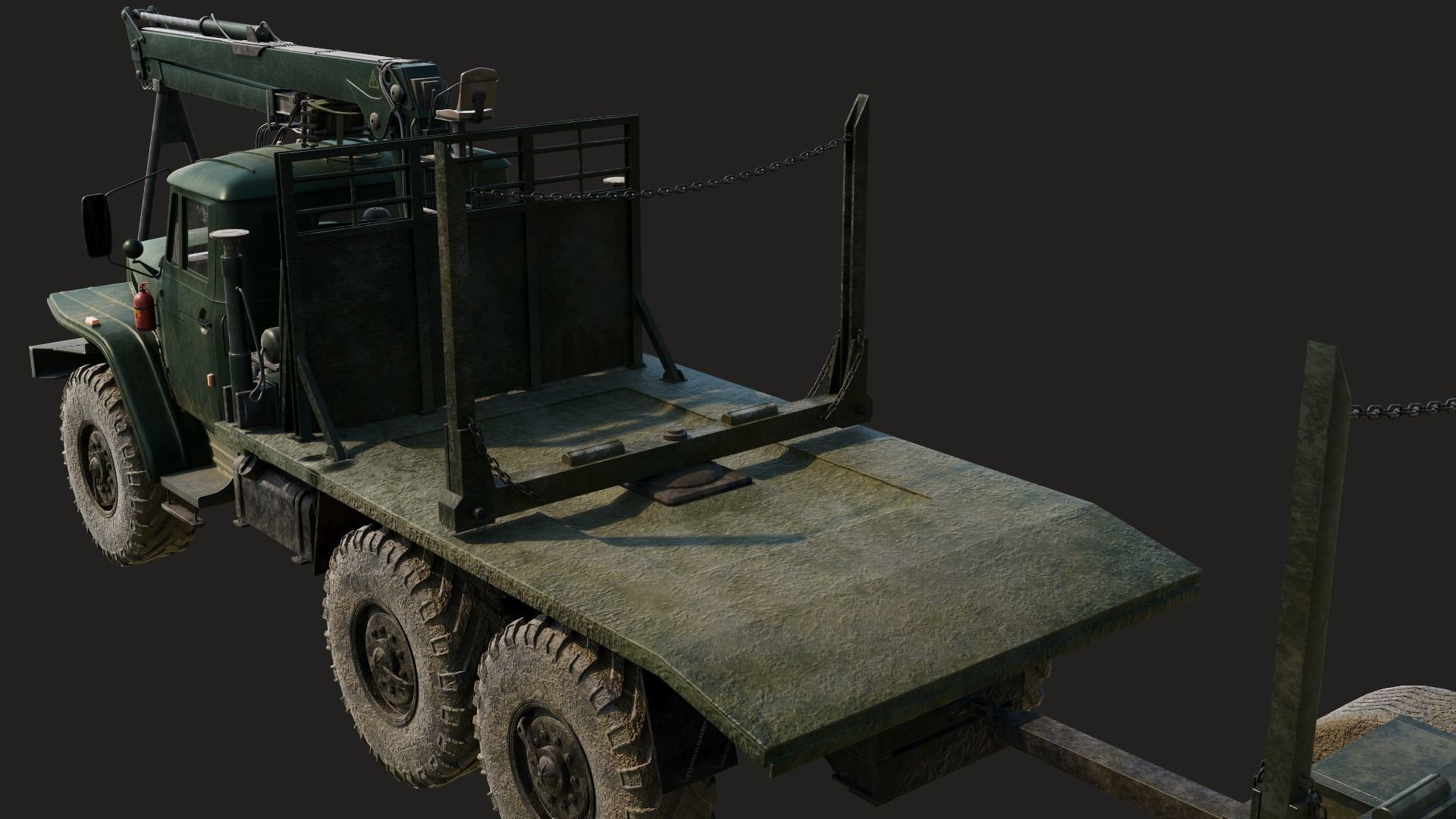 Russian Truck Ural 4320 3D model_8