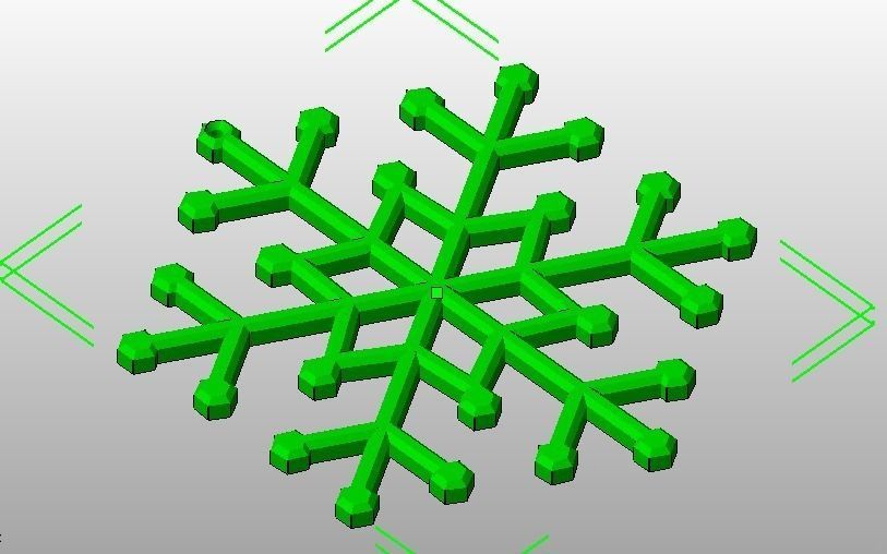 snowflake 3D print model_0