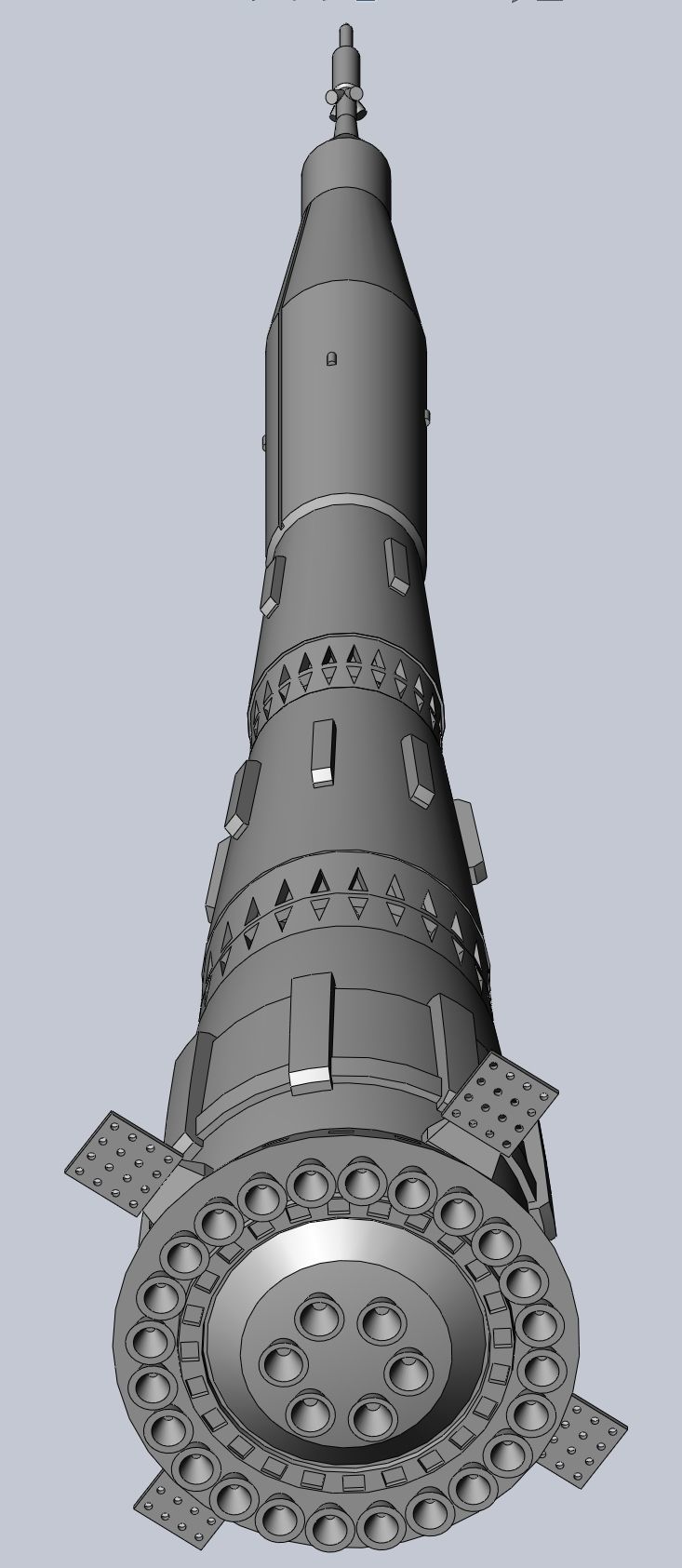 N1-L3 Soviet Moon Rocket Concept Printable Model 3D print model_7