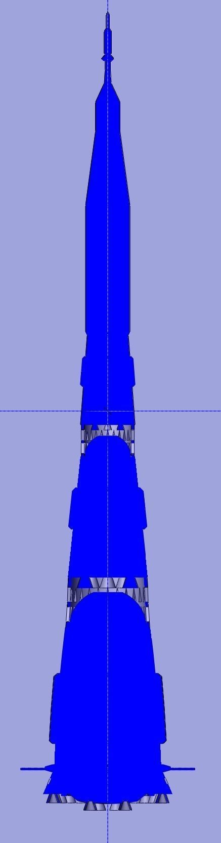 N1-L3 Soviet Moon Rocket Concept Printable Model 3D print model_4