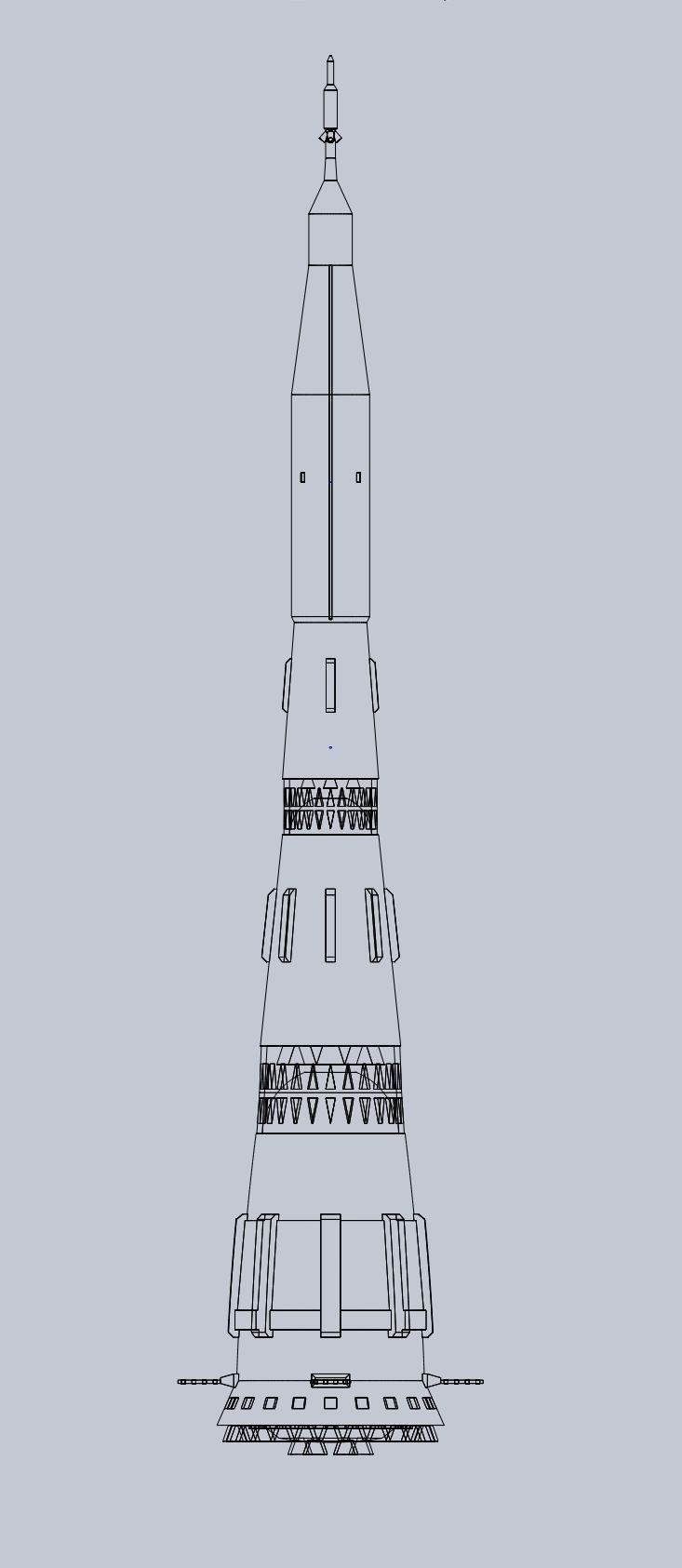 N1-L3 Soviet Moon Rocket Concept Printable Model 3D print model_8