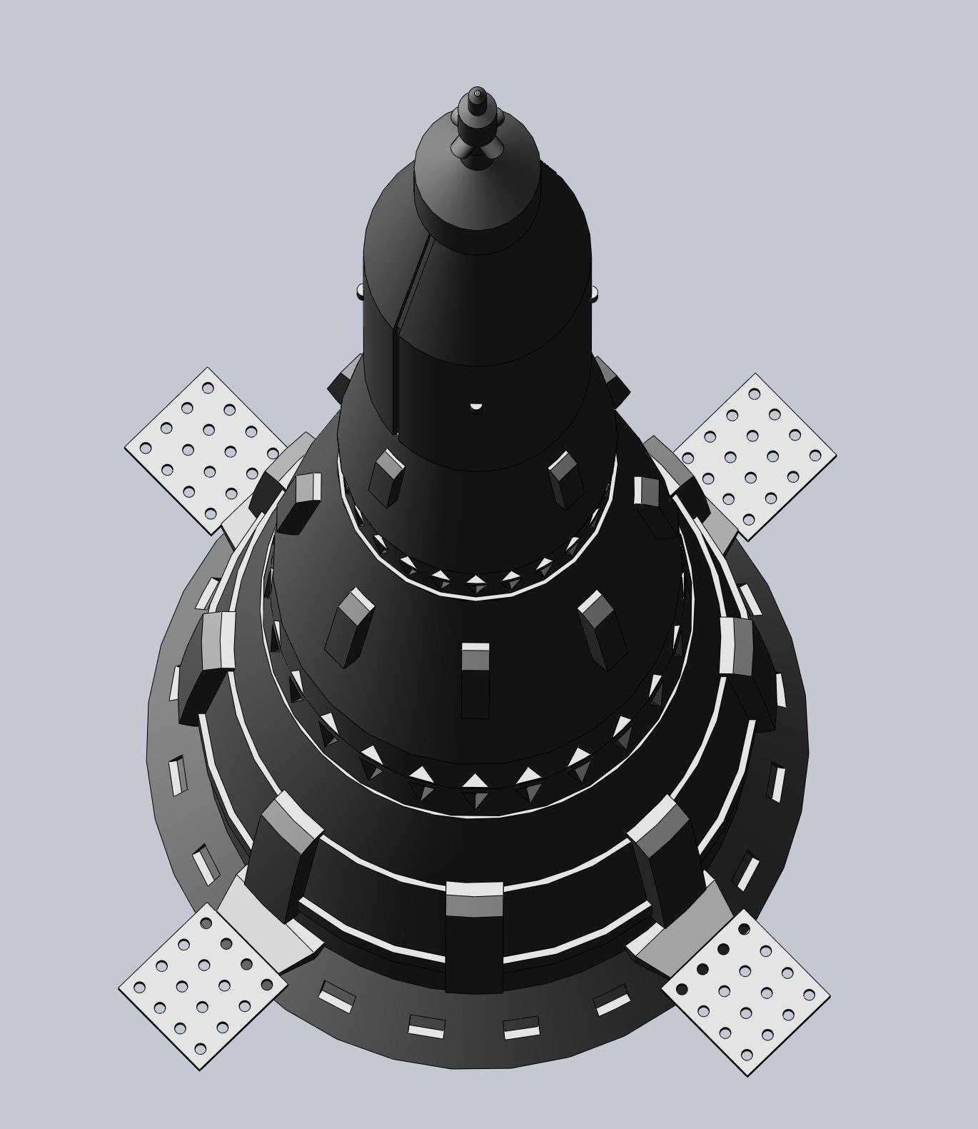N1-L3 Soviet Moon Rocket Concept Printable Model 3D print model_1