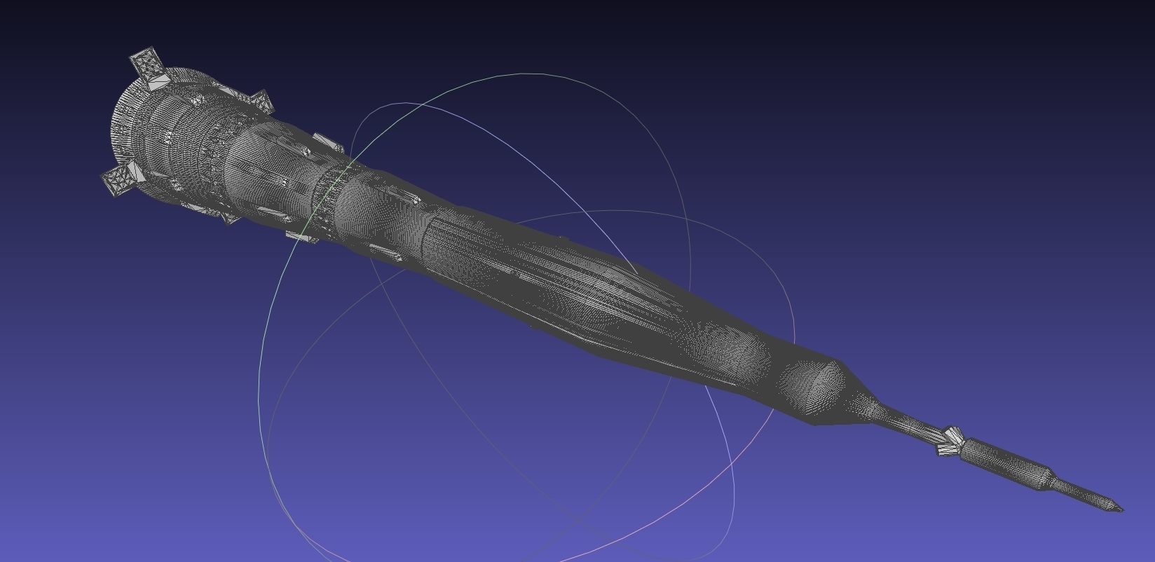 N1-L3 Soviet Moon Rocket Concept Printable Model 3D print model_15