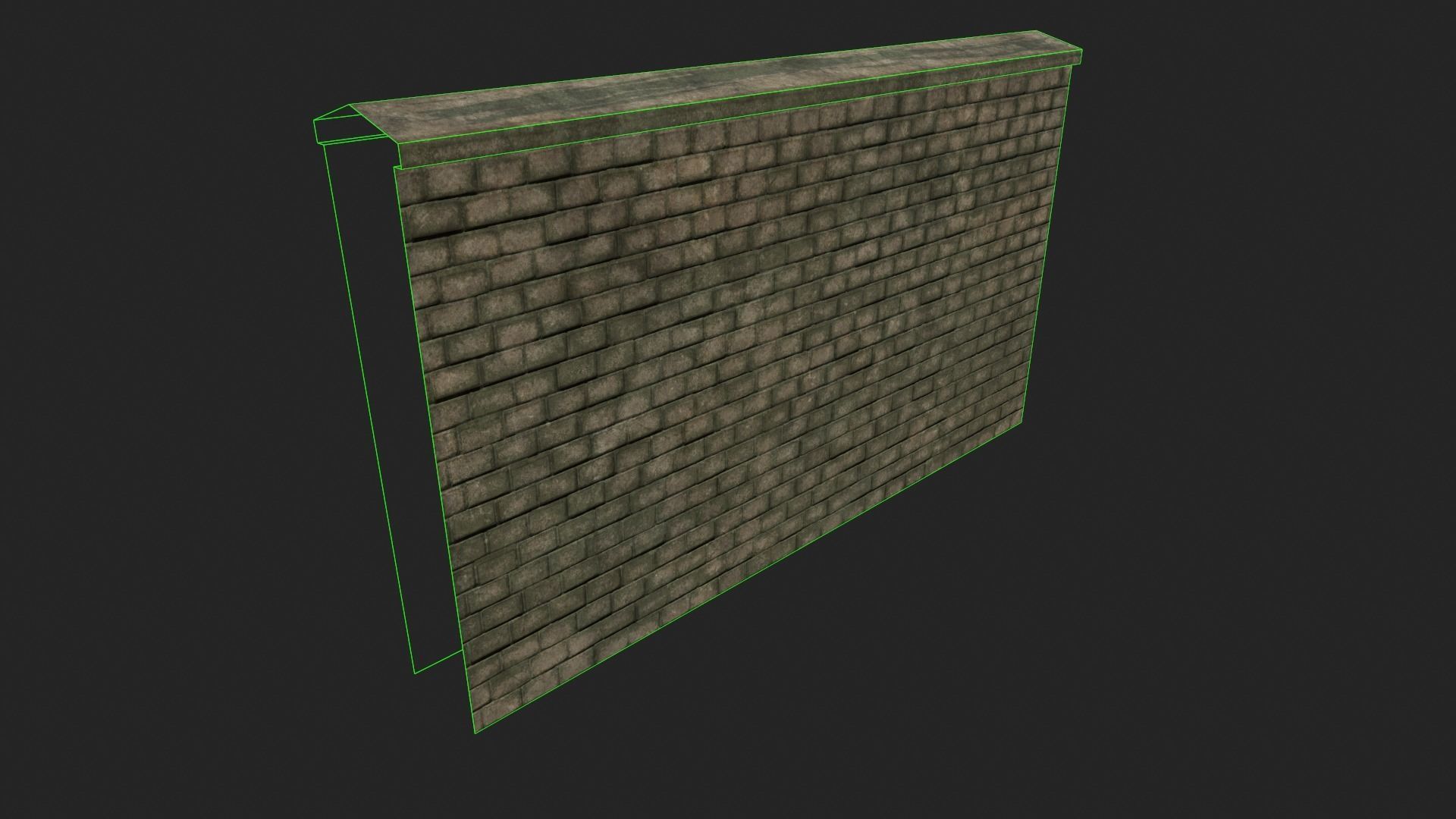 Graveyard wall - PBR Low-poly 3D model_5