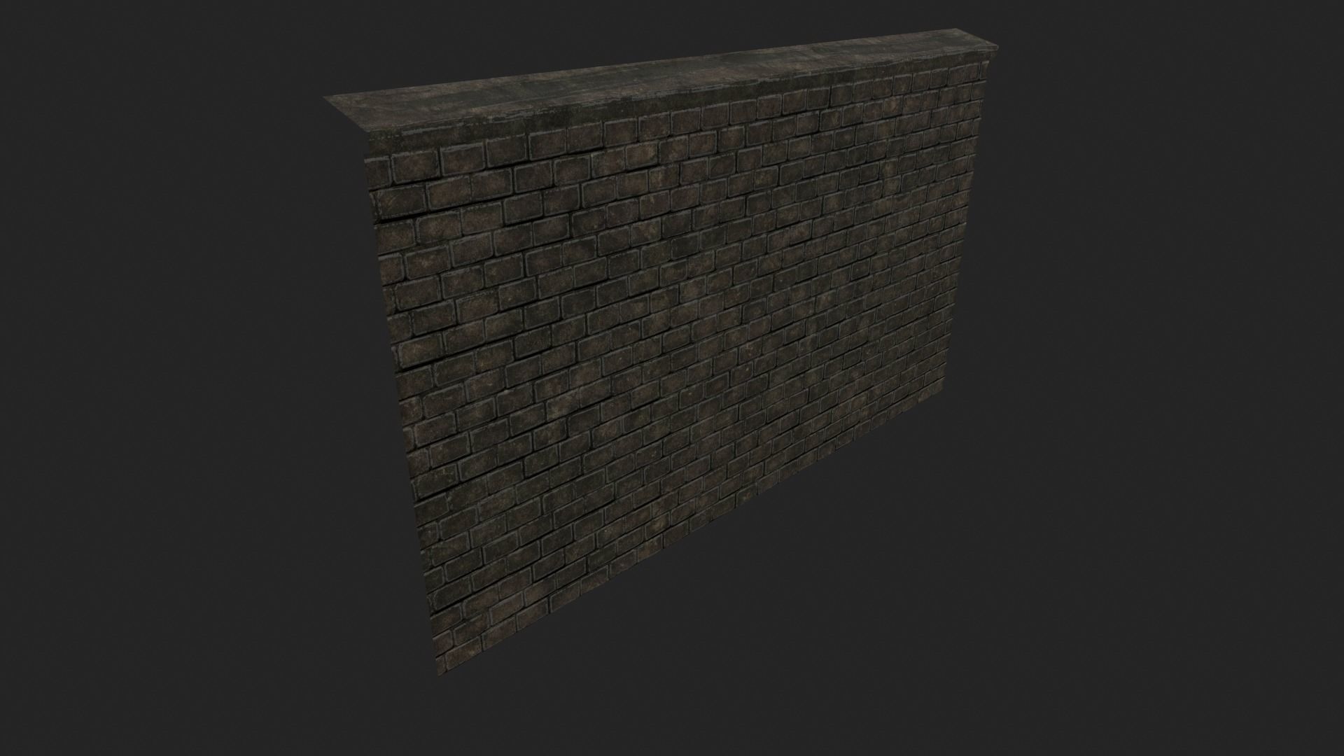 Graveyard wall - PBR Low-poly 3D model_6