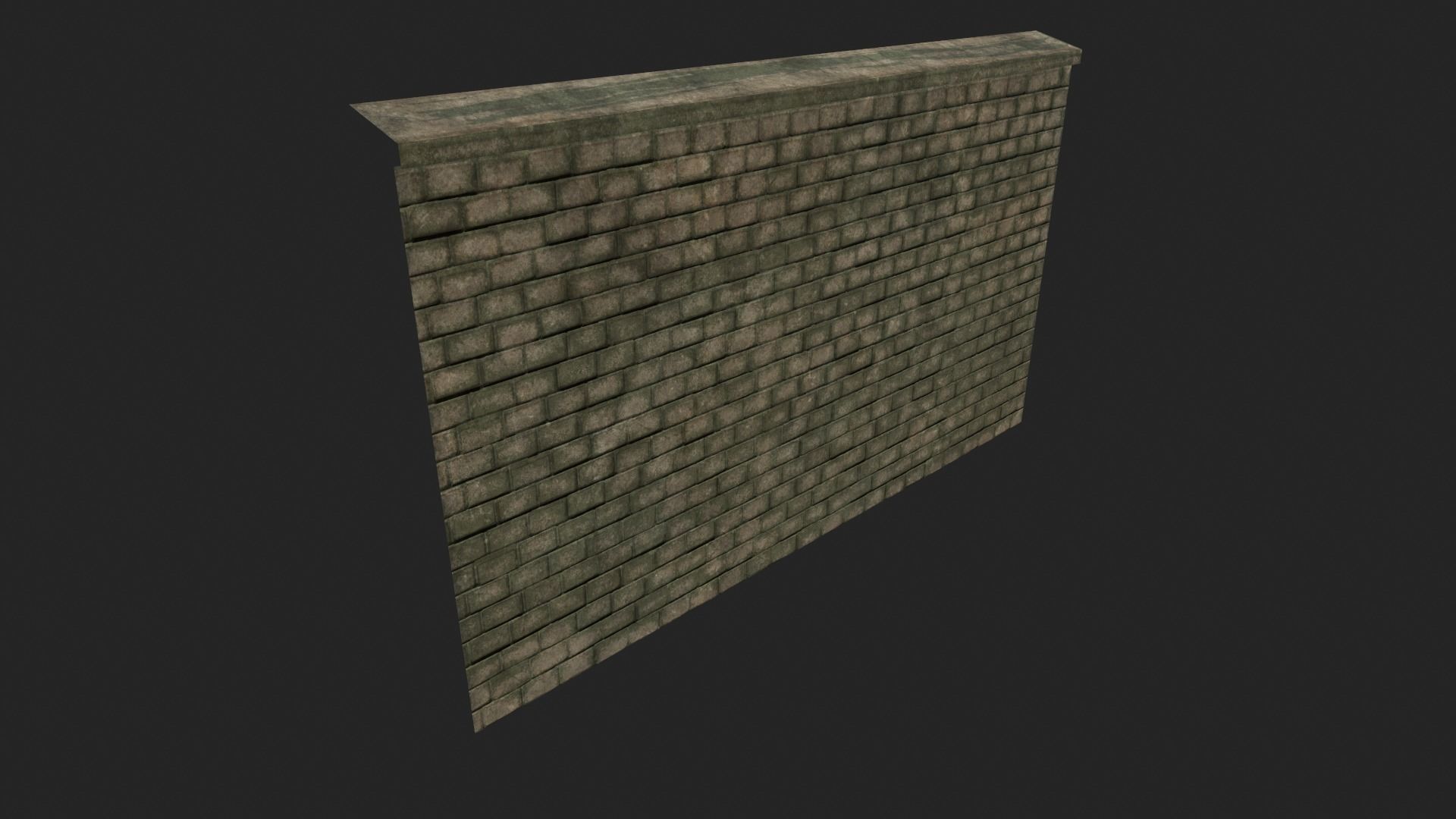 Graveyard wall - PBR Low-poly 3D model_4