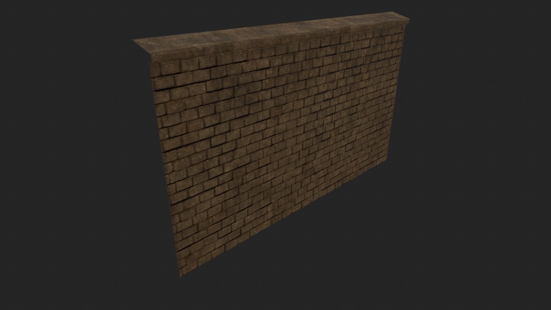 Graveyard wall - PBR Low-poly 3D model_7
