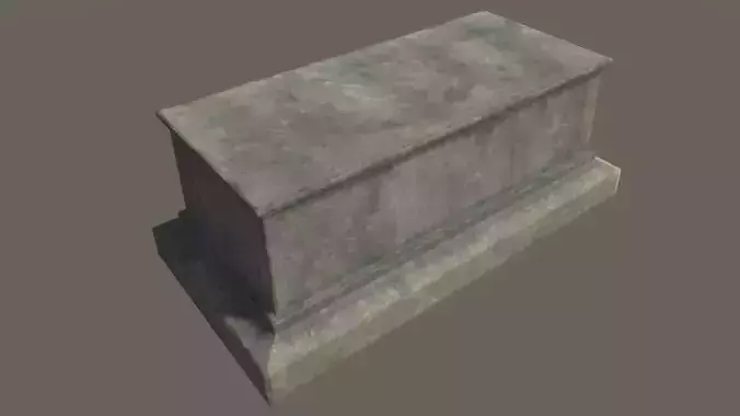 Tomb - PBR gravestone Low-poly 3D model
