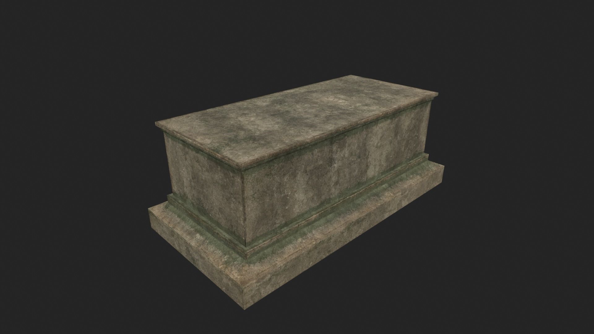 Tomb - PBR gravestone Low-poly 3D model_2