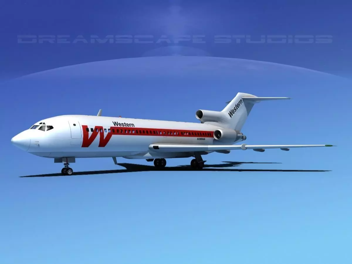 Boeing 727-100 Western Airlines 3D model
