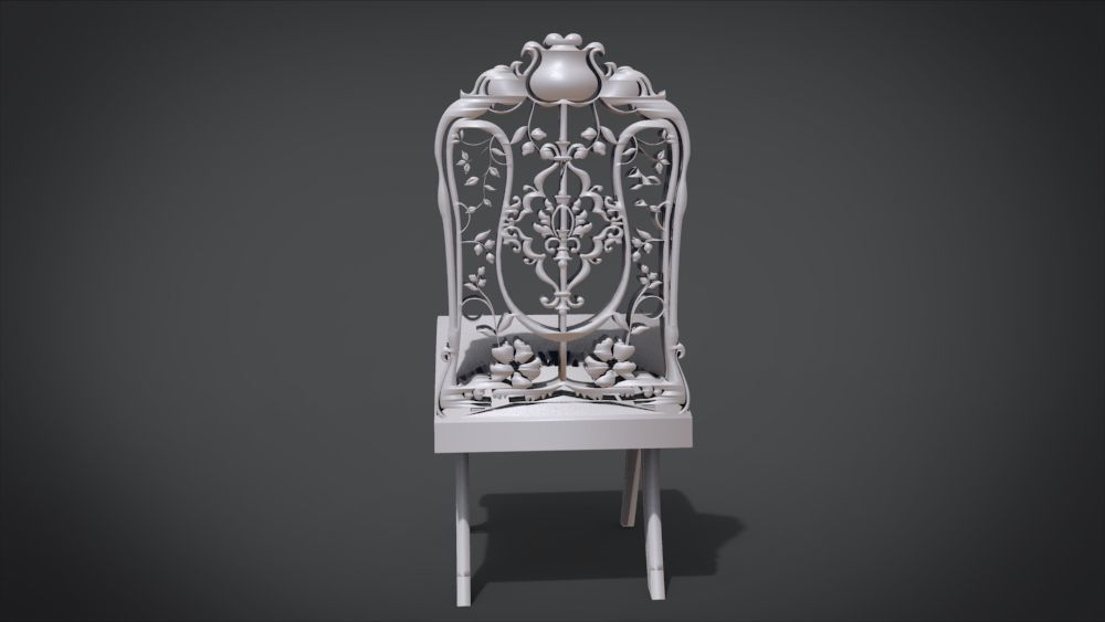 Classic Ornament Chair 3D print model_28