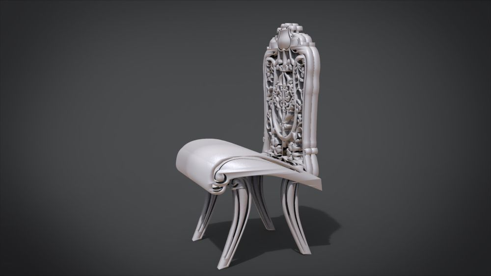 Classic Ornament Chair 3D print model_26