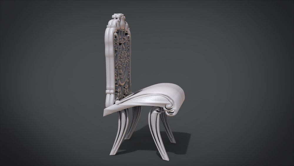 Classic Ornament Chair 3D print model_30