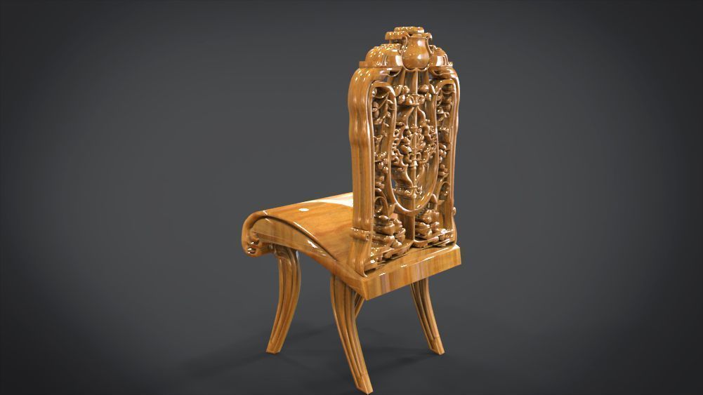 Classic Ornament Chair 3D print model_8