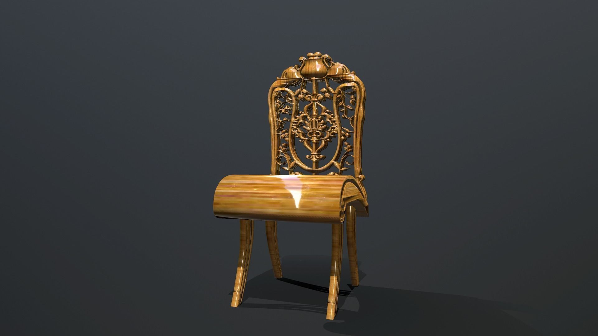 Classic Ornament Chair 3D print model_35