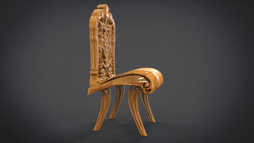 Classic Ornament Chair 3D print model_5