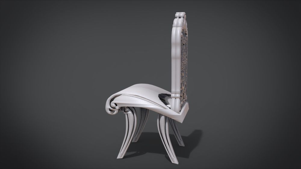 Classic Ornament Chair 3D print model_25