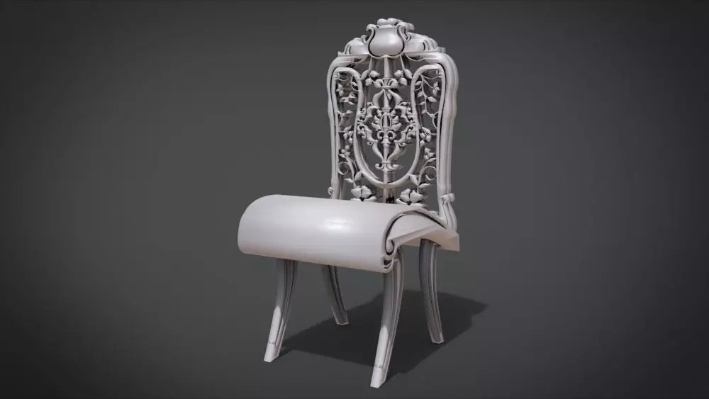 Classic Ornament Chair 3D print model_0