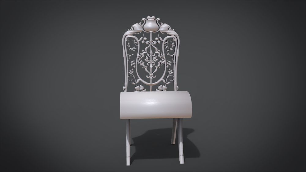 Classic Ornament Chair 3D print model_33
