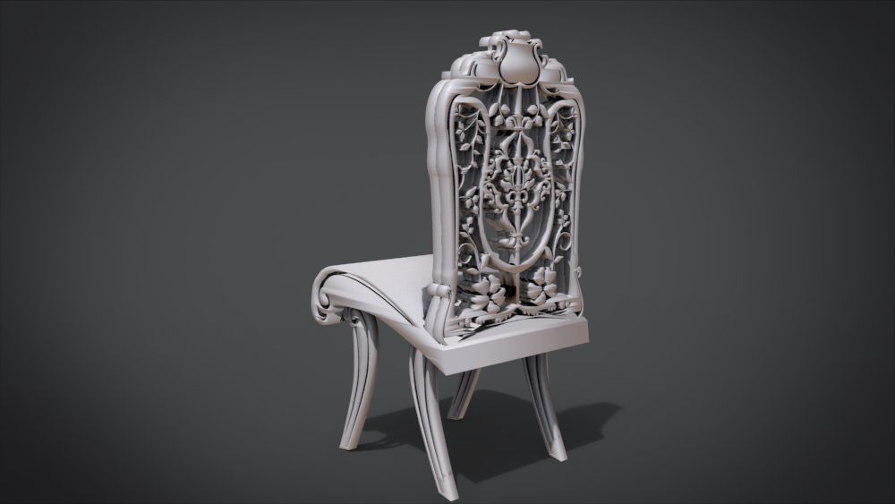 Classic Ornament Chair 3D print model_27
