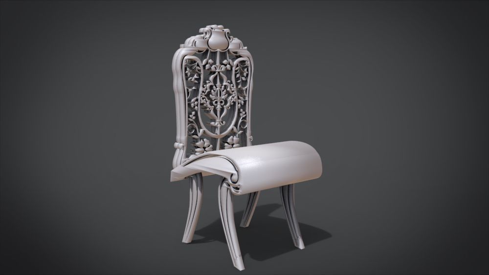 Classic Ornament Chair 3D print model_32