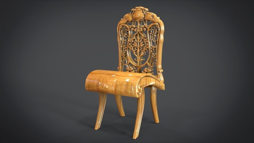 Classic Ornament Chair 3D print model_3