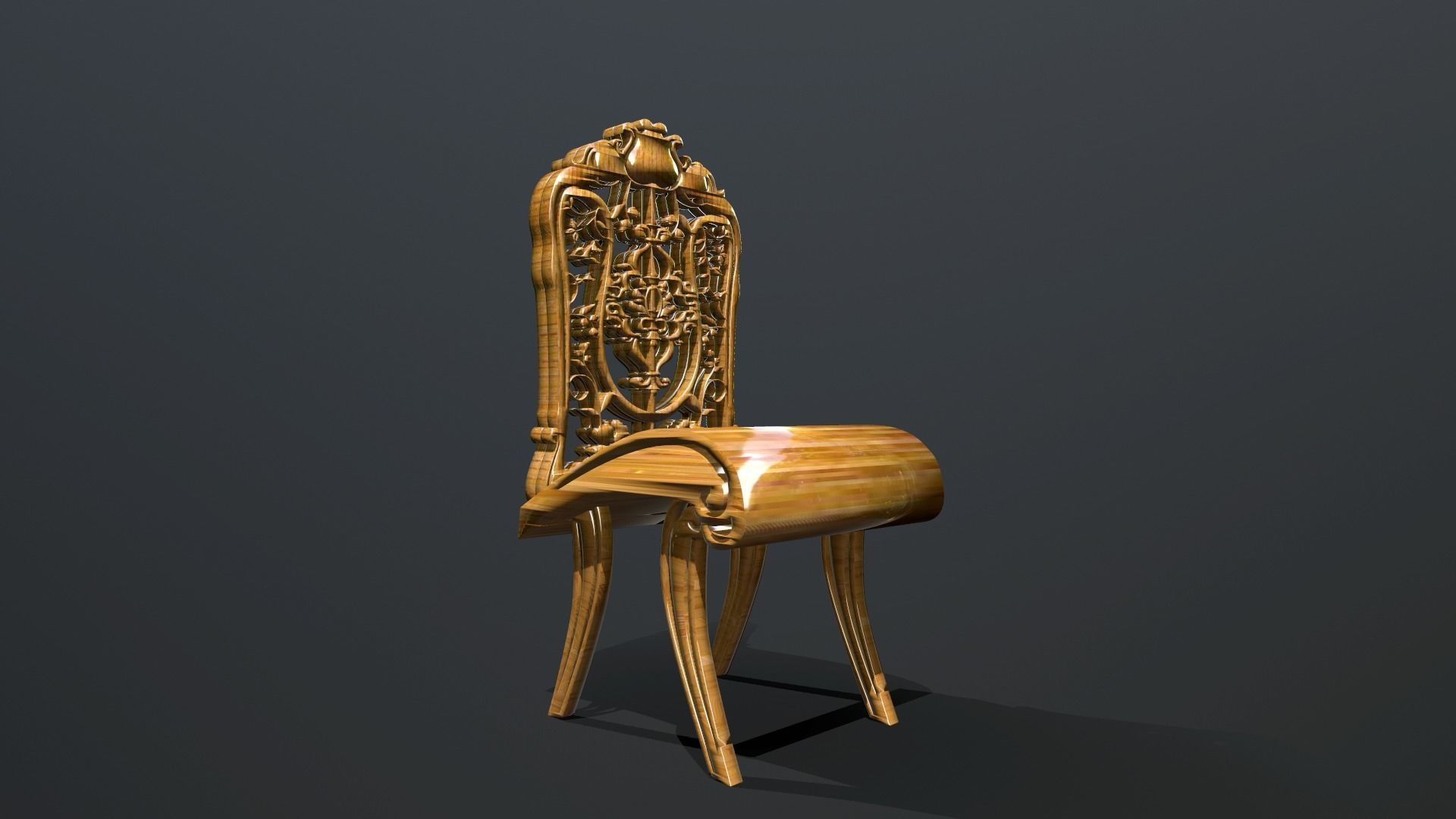 Classic Ornament Chair 3D print model_37
