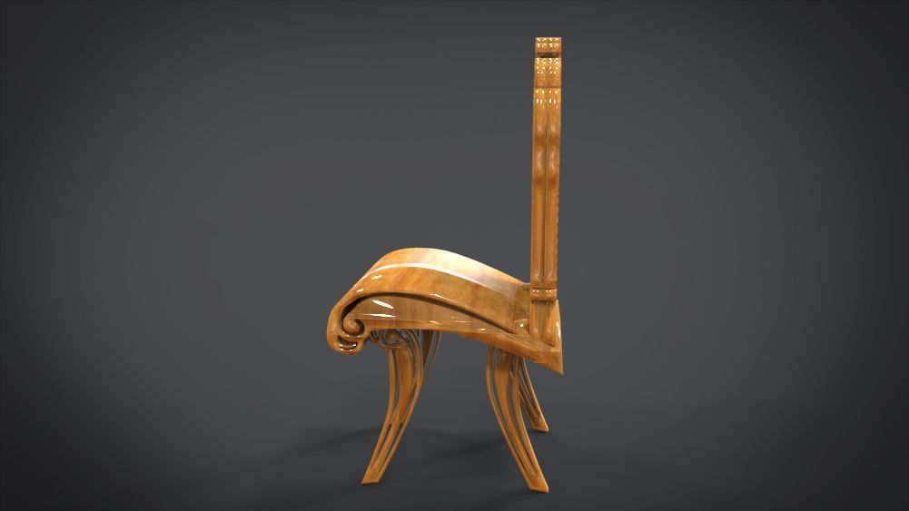 Classic Ornament Chair 3D print model_4