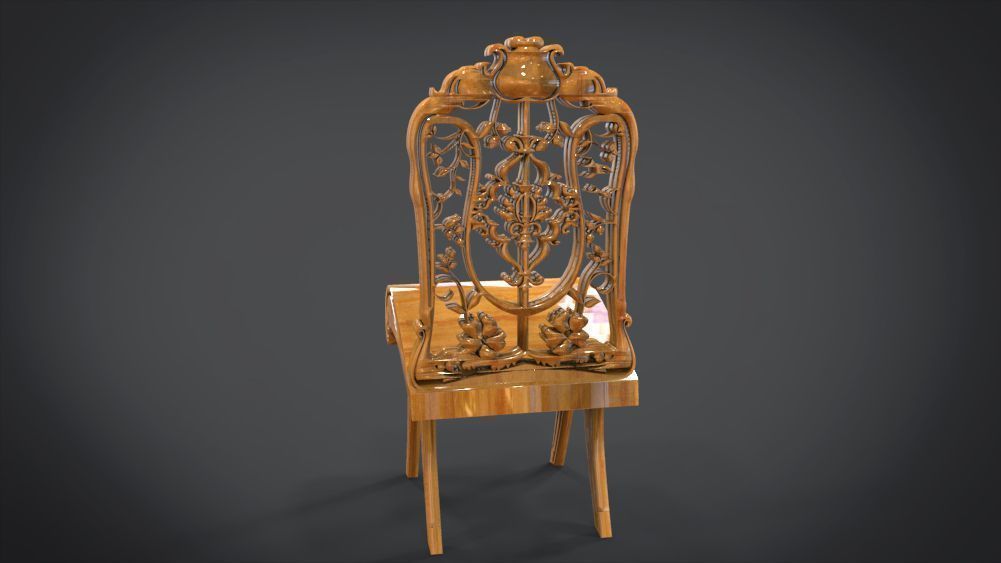 Classic Ornament Chair 3D print model_6
