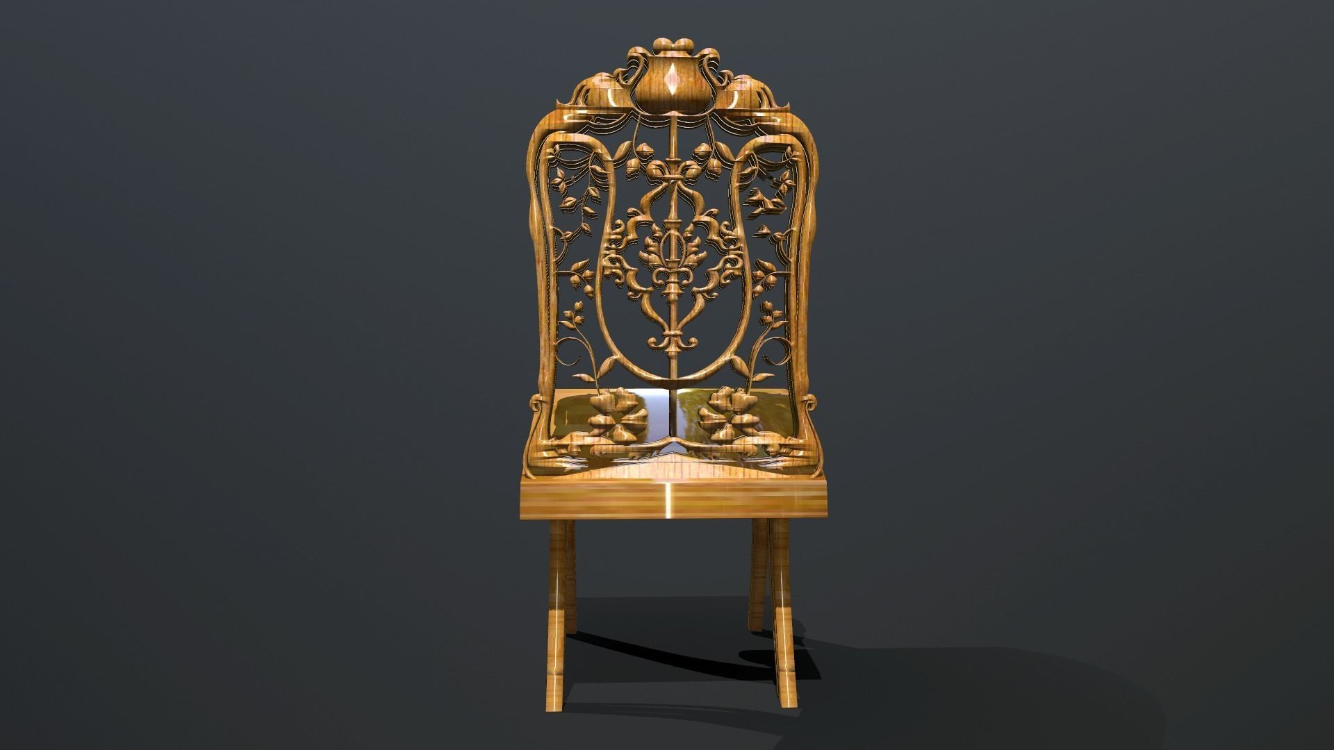 Classic Ornament Chair 3D print model_36