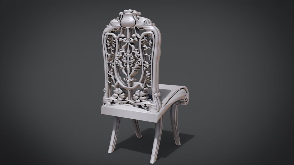 Classic Ornament Chair 3D print model_29