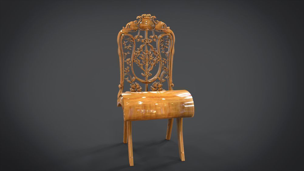 Classic Ornament Chair 3D print model_11