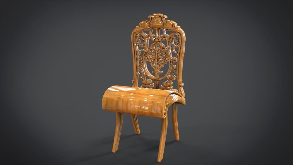 Classic Ornament Chair 3D print model_2