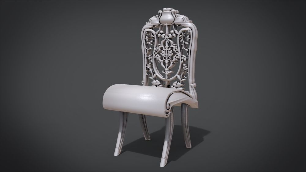 Classic Ornament Chair 3D print model_34
